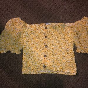 Off the shoulder crop top